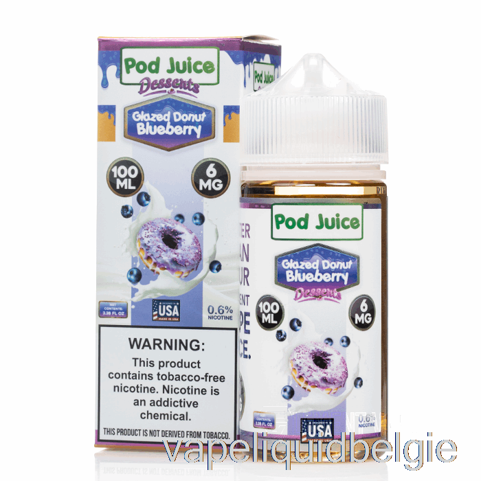 Vape Smaken Geglazuurde Donut Bosbes - Peulensap - 100 Ml 12 Mg